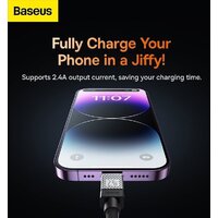 Кабель Baseus CoolPlay Series USB Type-A - Lightning (1 м, черный) - Превью изображения №17 — Интернет-магазин ПроЗаказ