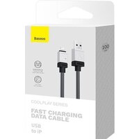 Кабель Baseus CoolPlay Series USB Type-A - Lightning (1 м, черный) - Превью изображения №11 — Интернет-магазин ПроЗаказ