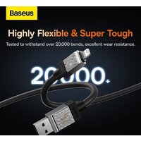 Кабель Baseus CoolPlay Series USB Type-A - Lightning (1 м, черный) - Превью изображения №15 — Интернет-магазин ПроЗаказ