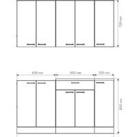 Готовая кухня Агута Альфа 1.5 (глиняный серый/сатин/дуб бунратти) - Превью изображения №2 — Интернет-магазин ПроЗаказ