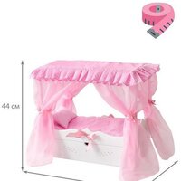 Кроватка для кукол Leader Toys Diamond Princes c царским балдахином 71219 (белый) - Превью изображения №8 — Интернет-магазин ПроЗаказ