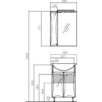  Акватон Тумба под умывальник Джимми 57 У 1A250501DJ010 - Превью изображения №5 — Интернет-магазин ПроЗаказ