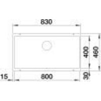 Кухонная мойка Blanco Subline 800-U 527357 (вулканический серый) - Превью изображения №3 — Интернет-магазин ПроЗаказ