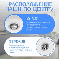 Кухонная мойка Saniteco Linea (белый) - Превью изображения №3 — Интернет-магазин ПроЗаказ