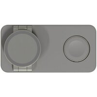 Беспроводное зарядное Magssory Yoga 3 в 1 Charging Station для Samsung Qi2 WCH017t (титан) - Превью изображения №5 — Интернет-магазин ПроЗаказ