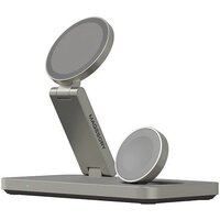 Беспроводное зарядное Magssory Yoga 3 в 1 Charging Station для Samsung Qi2 WCH017t (титан) - Превью изображения №1 — Интернет-магазин ПроЗаказ