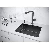 Кухонная мойка Paulmark NEXT-SKEW 54 UNI PM885444-GM (черный/вороненая сталь) - Превью изображения №3 — Интернет-магазин ПроЗаказ