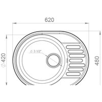 Кухонная мойка GranFest QUARZ Z-58 (белый) - Превью изображения №3 — Интернет-магазин ПроЗаказ