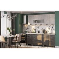 SV-Мебель Модус 2.0м ЛДСП без столешниц (белый/цемент светлый/камень темный)