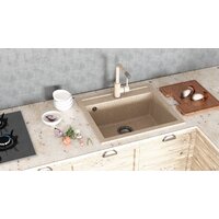 Кухонная мойка Aquasanita Quadro SQQ100W (beige 110) - Превью изображения №14 — Интернет-магазин ПроЗаказ