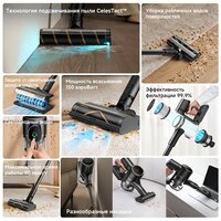 Пылесос Dreame Cordless Vacuum Cleaner R10s Pro VZV23A (евровилка, черный) - Превью изображения №7 — Интернет-магазин ПроЗаказ