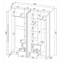 Шкаф распашной Интерлиния Концепт Тренд КТ-Ш4(з) (антрацит/дуб английский) - Превью изображения №6 — Интернет-магазин ПроЗаказ