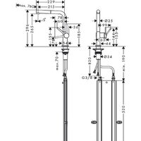 Смеситель Hansgrohe Talis M54 72809000 - Превью изображения №2 — Интернет-магазин ПроЗаказ