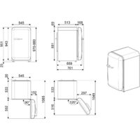 Однокамерный холодильник Smeg FAB10RRD6 - Превью изображения №11 — Интернет-магазин ПроЗаказ