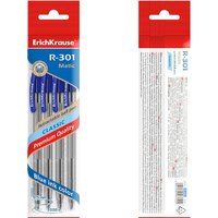 Набор шариковых ручек Erich Krause R-301 Classic Matic синий 46750 (4 шт) - Превью изображения №3 — Интернет-магазин ПроЗаказ