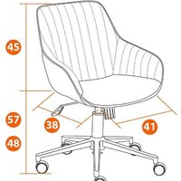 Офисное кресло TetChair Dublin (велюр, бежевый 40) - Превью изображения №14 — Интернет-магазин ПроЗаказ