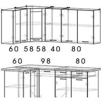 Готовая кухня Интерлиния Мила 12x18 (дуб белый/дуб серый) - Превью изображения №3 — Интернет-магазин ПроЗаказ