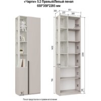 Шкаф-пенал Аквилон Чарли №5.2 левый (кашемир/винтерберг) - Превью изображения №12 — Интернет-магазин ПроЗаказ