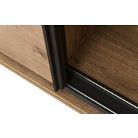 Шкаф-купе Рэйгрупп Bromo VVH 03 РГ-10.03 B 160 VVH 160x220.5 (дуб велингтон/черный) - Превью изображения №4 — Интернет-магазин ПроЗаказ
