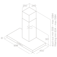 Кухонная вытяжка Elica Spot Plus IX/A/90 PRF0097373A - Превью изображения №4 — Интернет-магазин ПроЗаказ