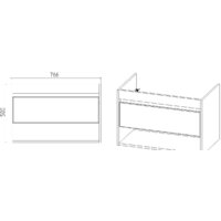  Viant Тумба под умывальник Бостон Como 80 VBOS80CO-T1YP - Превью изображения №4 — Интернет-магазин ПроЗаказ