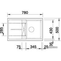Кухонная мойка Blanco METRA 45 S (кофе) [515038] - Превью изображения №2 — Интернет-магазин ПроЗаказ