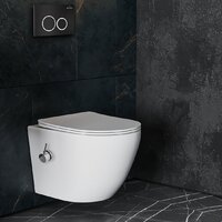 Унитаз подвесной Roxen Antares Bidet в комплекте с инсталляцией StounFix Dual Fresh 6 в 1 906342 (кнопка: черный матовый) - Превью изображения №14 — Интернет-магазин ПроЗаказ