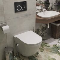 Унитаз подвесной Roxen Antares Bidet в комплекте с инсталляцией StounFix Dual Fresh 6 в 1 906342 (кнопка: черный матовый) - Превью изображения №13 — Интернет-магазин ПроЗаказ