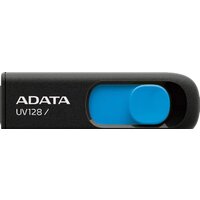USB Flash ADATA DashDrive UV128 128GB (черный/синий) - Превью изображения №2 — Интернет-магазин ПроЗаказ