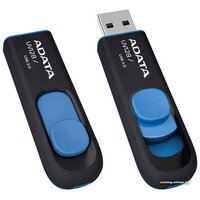 USB Flash ADATA DashDrive UV128 128GB (черный/синий) - Превью изображения №3 — Интернет-магазин ПроЗаказ