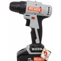 Дрель-шуруповерт Ресанта ДА-20-2ЛК-Б (с 2-мя АКБ, кейс) - Превью изображения №9 — Интернет-магазин ПроЗаказ