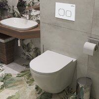 Унитаз подвесной Roxen Antares в комплекте с инсталляцией StounFix Dual Fresh 6 в 1 533395 (кнопка: белый глянец) - Превью изображения №10 — Интернет-магазин ПроЗаказ