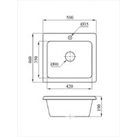 Кухонная мойка AV Engineering Solo AV500460SGTA (гранит) - Превью изображения №5 — Интернет-магазин ПроЗаказ