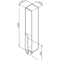  AM.PM Шкаф-пенал Gem 30 M90CSL0306WG (левый, белый глянец) - Превью изображения №7 — Интернет-магазин ПроЗаказ