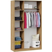 Шкаф распашной Трия Хилтон комбинированный (дуб крафт золотой/белый матовый) - Превью изображения №3 — Интернет-магазин ПроЗаказ