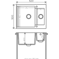 Кухонная мойка Polygran Brig-620 (песочный 302) - Превью изображения №2 — Интернет-магазин ПроЗаказ
