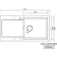 Кухонная мойка Kernau KGS H 6097 1B1D Black Metallic - Превью изображения №2 — Интернет-магазин ПроЗаказ
