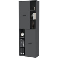 Шкаф распашной Интерлиния Skill-22 (2) (антрацит/антрацит) - Превью изображения №2 — Интернет-магазин ПроЗаказ