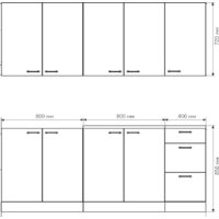 Готовая кухня Агута Альфа 2.0 (дуб золотой/сатин/этория) - Превью изображения №2 — Интернет-магазин ПроЗаказ