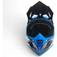 Мотошлем AIM RH855 Carbon Razor RH855R-DBR-S (S, синий/красный) - Превью изображения №6 — Интернет-магазин ПроЗаказ