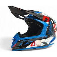 Мотошлем AIM RH855 Carbon Razor RH855R-DBR-S (S, синий/красный) - Превью изображения №2 — Интернет-магазин ПроЗаказ