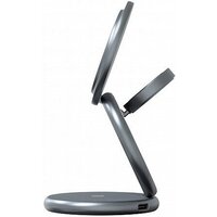 Беспроводное зарядное Magssory Signature Disc Pro для Apple 3 в 1 WCH073 (темно-серый) - Превью изображения №4 — Интернет-магазин ПроЗаказ