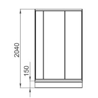 Душевая кабина Domani-Spa Simple 99 Eco DS01EcSm99LWCl00-V1.2 (белый/прозрачное стекло) - Превью изображения №4 — Интернет-магазин ПроЗаказ