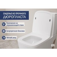 Унитаз напольный Lauter W09 S-TRAP с жестким сиденьем и микролифтом 21900004 (вертикальный выпуск) - Превью изображения №4 — Интернет-магазин ПроЗаказ