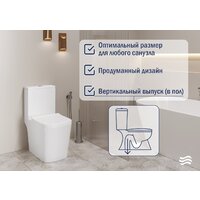 Унитаз напольный Lauter W09 S-TRAP с жестким сиденьем и микролифтом 21900004 (вертикальный выпуск) - Превью изображения №2 — Интернет-магазин ПроЗаказ