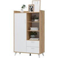 Стендмебель Ирис ШК-06 малый (белый/дуб крафт золото)