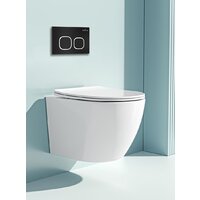 Унитаз подвесной Roxen Antares One Rimless 6 в 1 StounFix Dual Fresh 543169 (кнопка: черный матовый) - Превью изображения №9 — Интернет-магазин ПроЗаказ