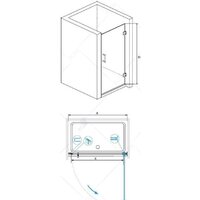 Душевая дверь RGW HO-011B 60 (черный/прозрачное стекло) - Превью изображения №4 — Интернет-магазин ПроЗаказ