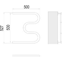 Полотенцесушитель TERMINUS М-образный 3/4 500x500 (боковое подключение, хром) - Превью изображения №3 — Интернет-магазин ПроЗаказ