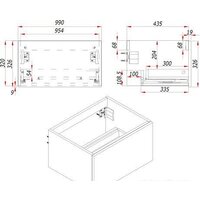  ЗОВ Тумба под умывальник Кито 100 K100LW0MWMC (белый матовый) - Превью изображения №3 — Интернет-магазин ПроЗаказ